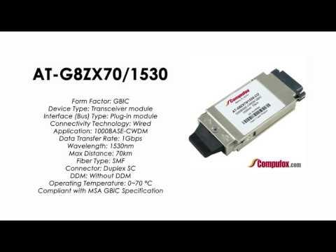 AT-G8ZX70/1530  |  Allied Telesis Compatible 1000Base-CWDM 1530nm 70km GBIC