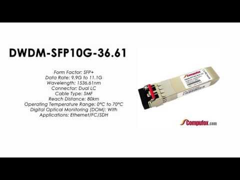 DWDM-SFP10G-36.61  |  Cisco Compatible 10GBASE-DWDM SFP+ 1536.61nm 80km