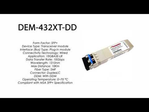 DEM-432XT-DD  |  D-Link Compatible 10GBASE-LR SFP+ 1310nm 10km DDM