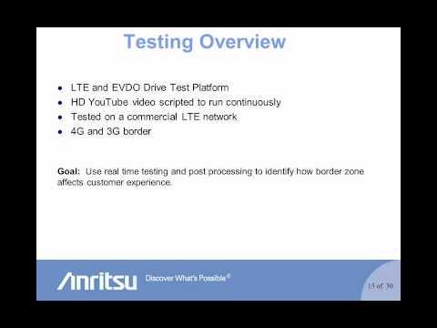 2011 Optimizing Your New LTE Network Using Drive Test Data
