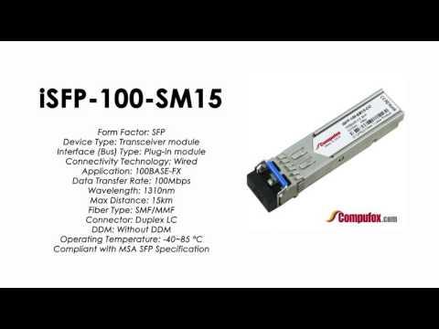 ISFP-100-SM15  |  Alcatel Compatible Industrial 100Base-FX 1310nm 15km SFP