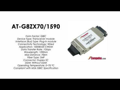 AT-G8ZX70/1590  |  Allied Telesis Compatible 1000Base-CWDM 1590nm 70km GBIC
