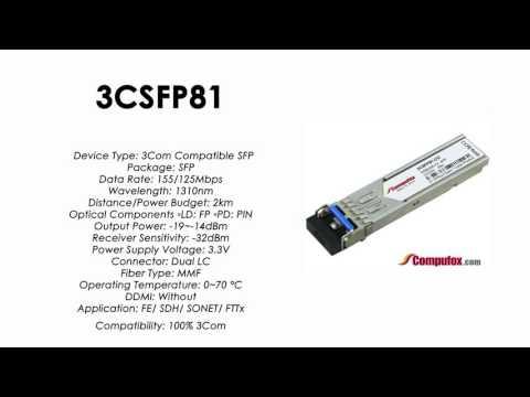 3CSFP81  |  3Com Compatible 100BASE-FX 1310nm 2km SFP