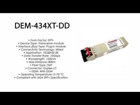 DEM-434XT-DD   |  D-Link Compatible 10GBASE-ZR SFP+ 1550nm 80km DDM