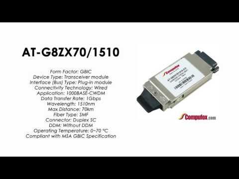 AT-G8ZX70/1510  |  Allied Telesis Compatible 1000Base-CWDM 1510nm 70km GBIC