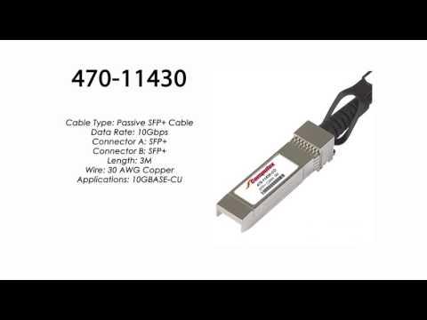 470-11430  | Dell Compatible Passive SFP+ To SFP+ Cable, 3m