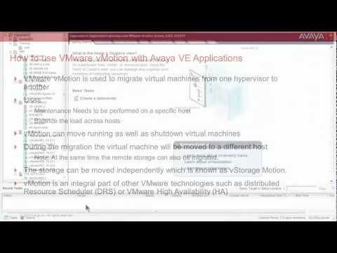 How To Use VMware VMotion With Avaya Virtualization Enabled Applications