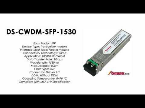 DS-CWDM-SFP-1530  |  Cisco Compatible 1000Base-CWDM SFP 1530nm 80km