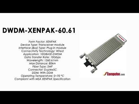 DWDM-XENPAK-60.61  |  Cisco Compatible 10GBASE-DWDM XENPAK 1560.61nm 80km