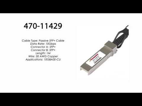 470-11429  | Dell Compatible Passive SFP+ To SFP+ Cable, 1m