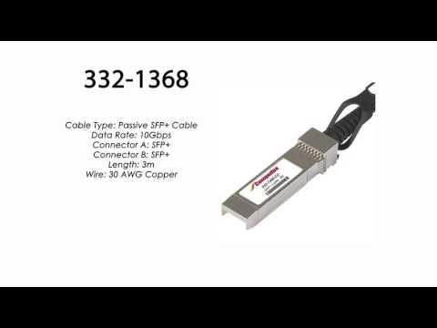 332-1368  | Dell Compatible Passive SFP+ To SFP+ Cable, 3m
