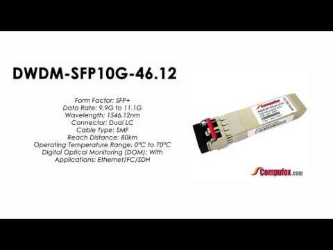 DWDM-SFP10G-46.12  |  Cisco Compatible 10GBASE-DWDM SFP+ 1546.12nm 80km