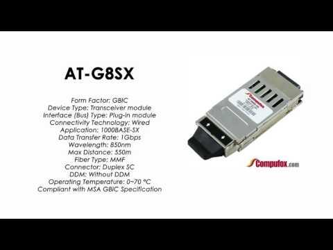 AT-G8SX  |  Allied Telesis Compatible 1000Mbps 220/550m 850nm GBIC