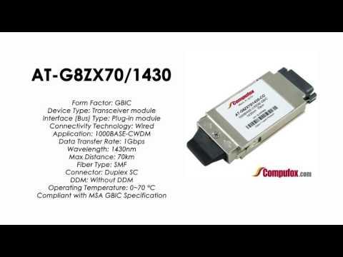 AT-G8ZX70/1430  |  Allied Telesis Compatible 1000Base-CWDM 1430nm 70km GBIC