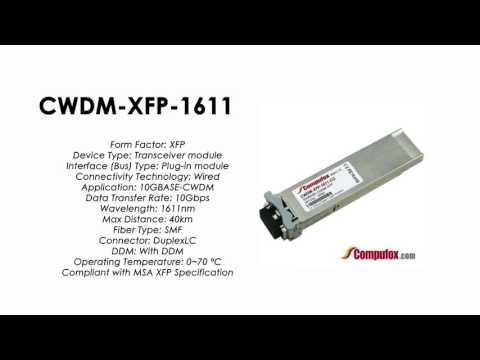 CWDM-XFP-1611  |  Cisco Compatible 10GBase-CWDM XFP 1611nm 40km