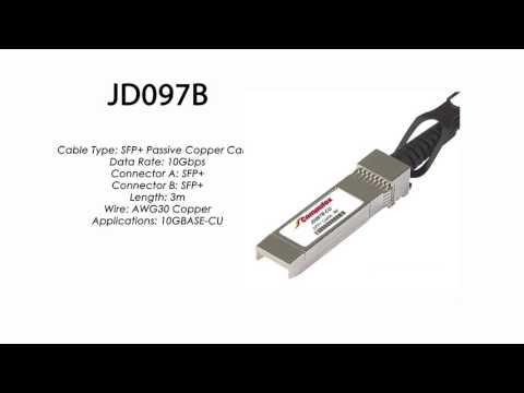 JD097B | HP Compatible SFP+ Passive Copper Cable 3m