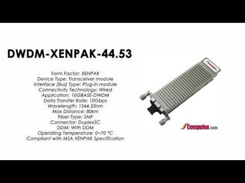DWDM-XENPAK-44.53  |  Cisco Compatible 10GBASE-DWDM XENPAK 1544.53nm 80km
