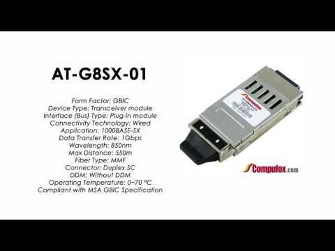 AT-G8SX-01  |  Allied Telesis Compatible 1000Mbps 220/550m 850nm GBIC