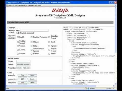 Avaya One-X® Deskphone User Interface Customization  Part 2 Continued