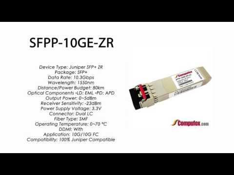 SFPP-10GE-ZR  | Juniper Compatible 10GBASE-ZR SFP+ 1550nm 80km SMF