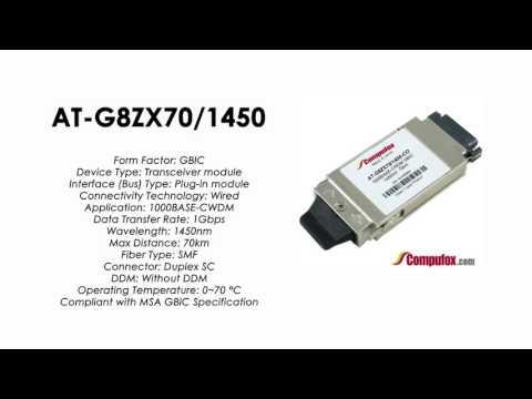 AT-G8ZX70/1450  |  Allied Telesis Compatible 1000Base-CWDM 1450nm 70km GBIC
