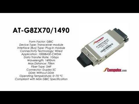 AT-G8ZX70/1490  |  Allied Telesis Compatible 1000Base-CWDM 1490nm 70km GBIC