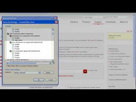 How To Configure IE To Access The AACC Contact Center Manager Administration Web Interface