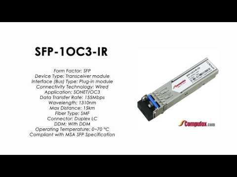 SFP-1OC3-IR  |  Juniper Compatible OC-3 SFP 1310nm 15km SMF