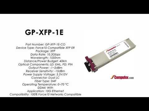 GP-XFP-1E | Force10 Compatible 10GBASE-ER XFP SMF 1550nm 40km DDM