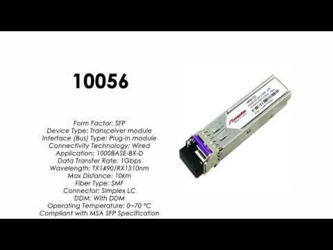 10056  |  Extreme Networks Compatible 1000BASE-BXD SFP Tx1490nm/Rx1310nm 10km