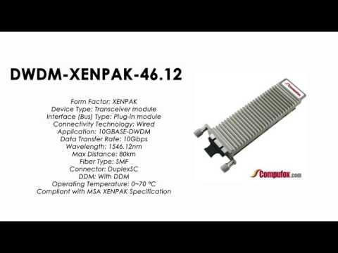 DWDM-XENPAK-46.12  |  Cisco Compatible 10GBASE-DWDM XENPAK 1546.12nm 80km