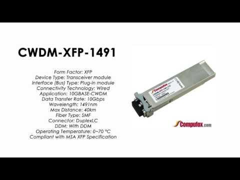CWDM-XFP-1491  |  Cisco Compatible 10GBase-CWDM XFP 1491nm 40km