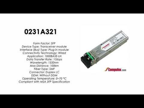 0231A321  |  Huawei Compatible SFP 1000BASE-ZX, 1550nm, SMF, 100km