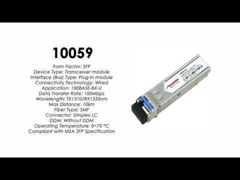 10059  |  Extreme Networks Compatible 100BASE-BXU SFP Tx1310nm/Rx1550nm 10km