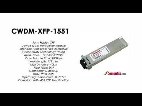 CWDM-XFP-1551  |  Cisco Compatible 10GBase-CWDM XFP 1551nm 40km