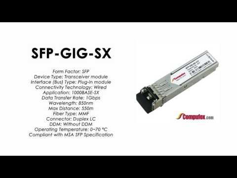 SFP-GIG-SX  |  Alcatel Compatible 1000Base-SX 850nm 550m SFP