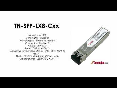 TN-SFP-LX8-Cxx  |  Transition Compatible 1000BASE-CWDM FC SFP 1270nm To 1610nm SMF 80km