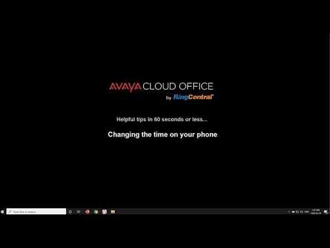 Avaya Cloud Office Quick Tip Video: Changing The Time On Your Phone