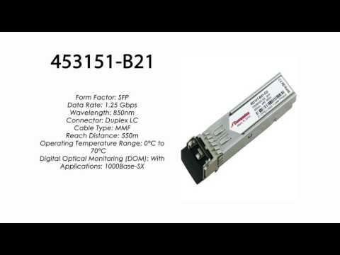 453151-B21  |  HP Compatible 1000Base-SX SFP 850nm 550m MMF