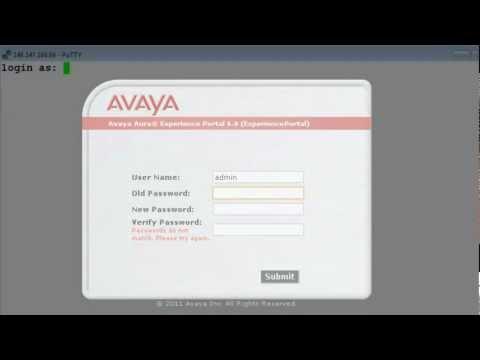 How To Reset The Web-Admin Password On An Avaya Voice Portal And Experience Portal