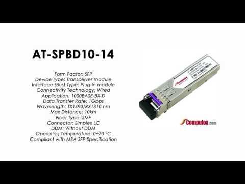 AT-SPBD10-14  |  Allied Telesis Compatible 1000Mbps 10km 1490/1310nm SFP