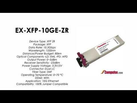 EX-XFP-10GE-ZR  |  Juniper Compatible 10GBASE-ZR XFP 1550nm 80km SMF