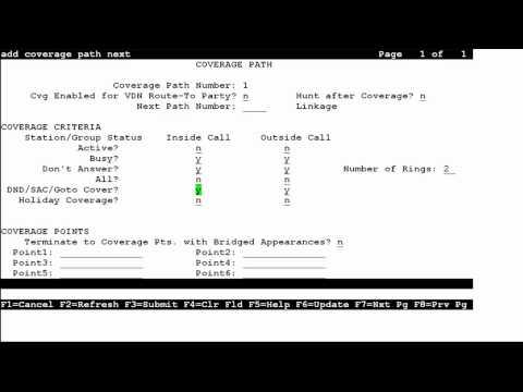 How To Add Coverage Path In Avaya Communication Manager For An Extension