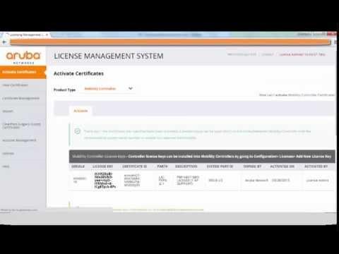 Activating An ArubaOS License Using New LMS Interface.