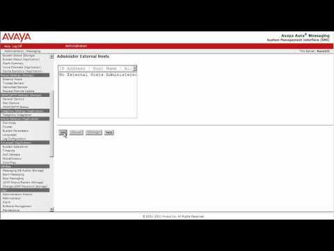 How To Add Mail Host Gateway To Avaya Aura Messaging
