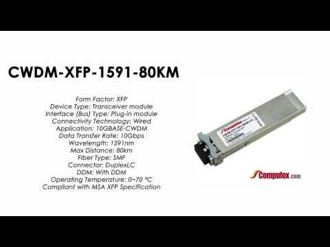 CWDM-XFP-1591-80KM  |  Cisco Compatible 10GBase-CWDM XFP 1591nm 80km