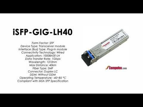 ISFP-GIG-LH40  |  Alcatel Compatible Industrial 1000Base-LH 1310nm 40km SFP