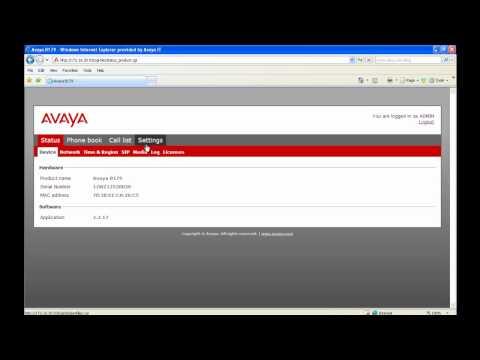 How To Configure An Avaya B179 Conference Phone To Register To SIP Enablement Services