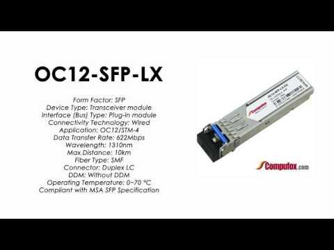 OC12-SFP-LX  |  Alcatel Compatible OC12/STM-4 1310nm 10km SFP