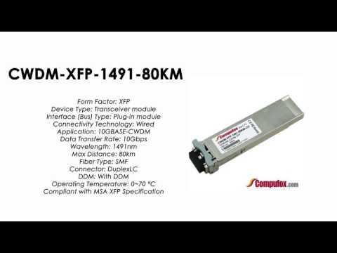 CWDM-XFP-1491-80KM  |  Cisco Compatible 10GBase-CWDM XFP 1491nm 80km